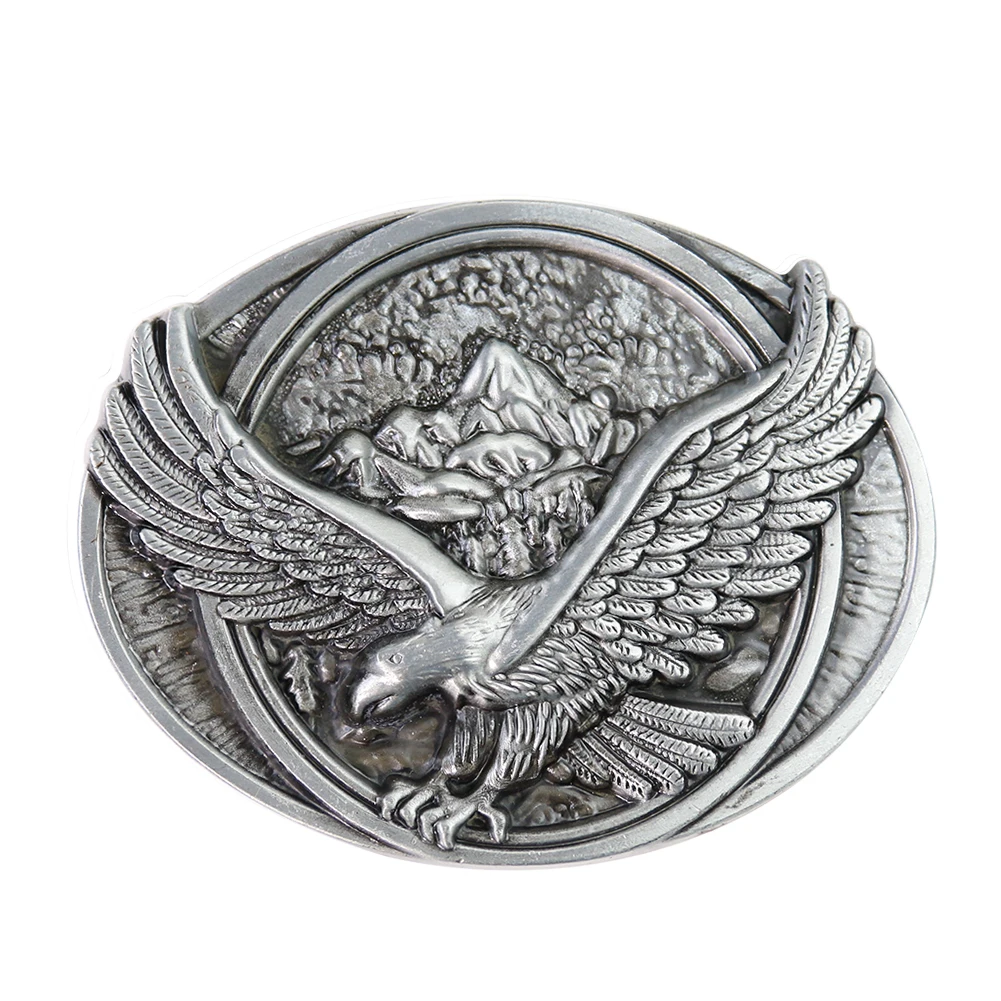 

Trend Bald Eagle Leather Belt Buckle Bird of Prey Vulture Aegypius Wild Animal Man Cowboy Male Falcon Punk Jeans Accessory Gift