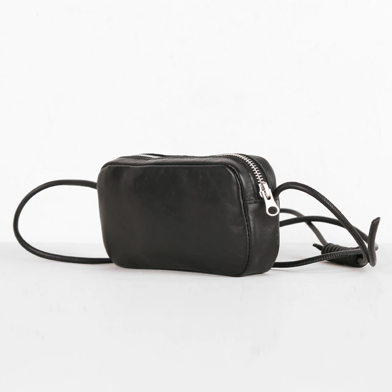 Маленькая сумка из первого слоя коровьей кожи верхняя часть мини-сумка через