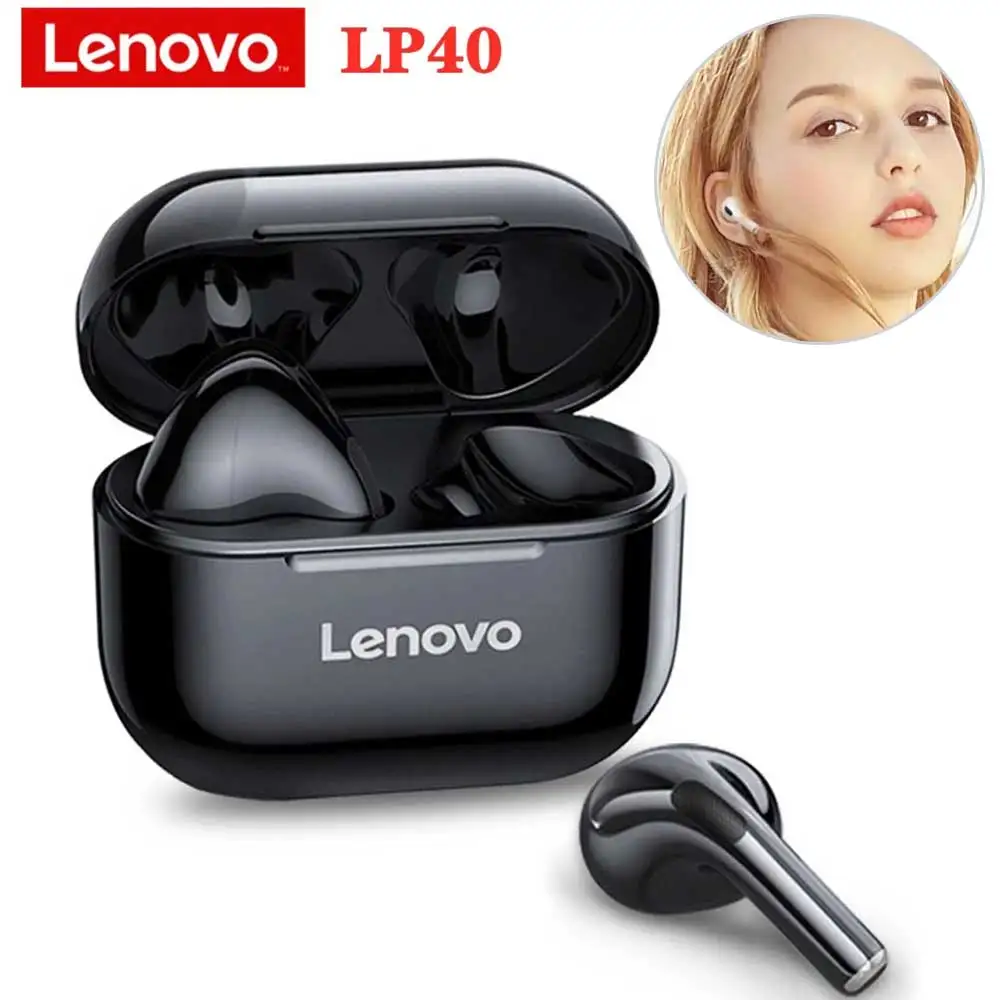 

Lenovo LivePods LP40 TWS Semi-In-Ear Earphones Bluetooth Headphones True Wireless Earbuds With Touch Control Headset Original