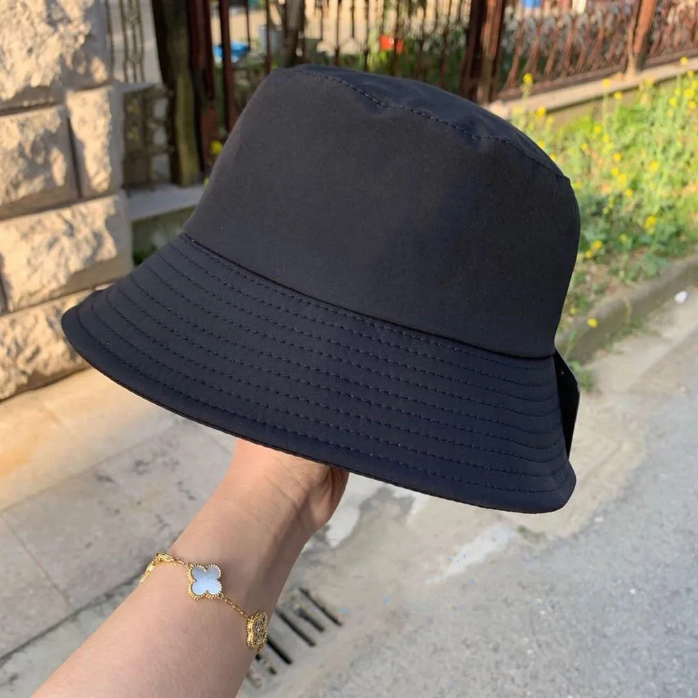

2021New Unisex Black White Solid Bucket Hat Men women Summer Panama Cap Beach Sun Fishing boonie Hat
