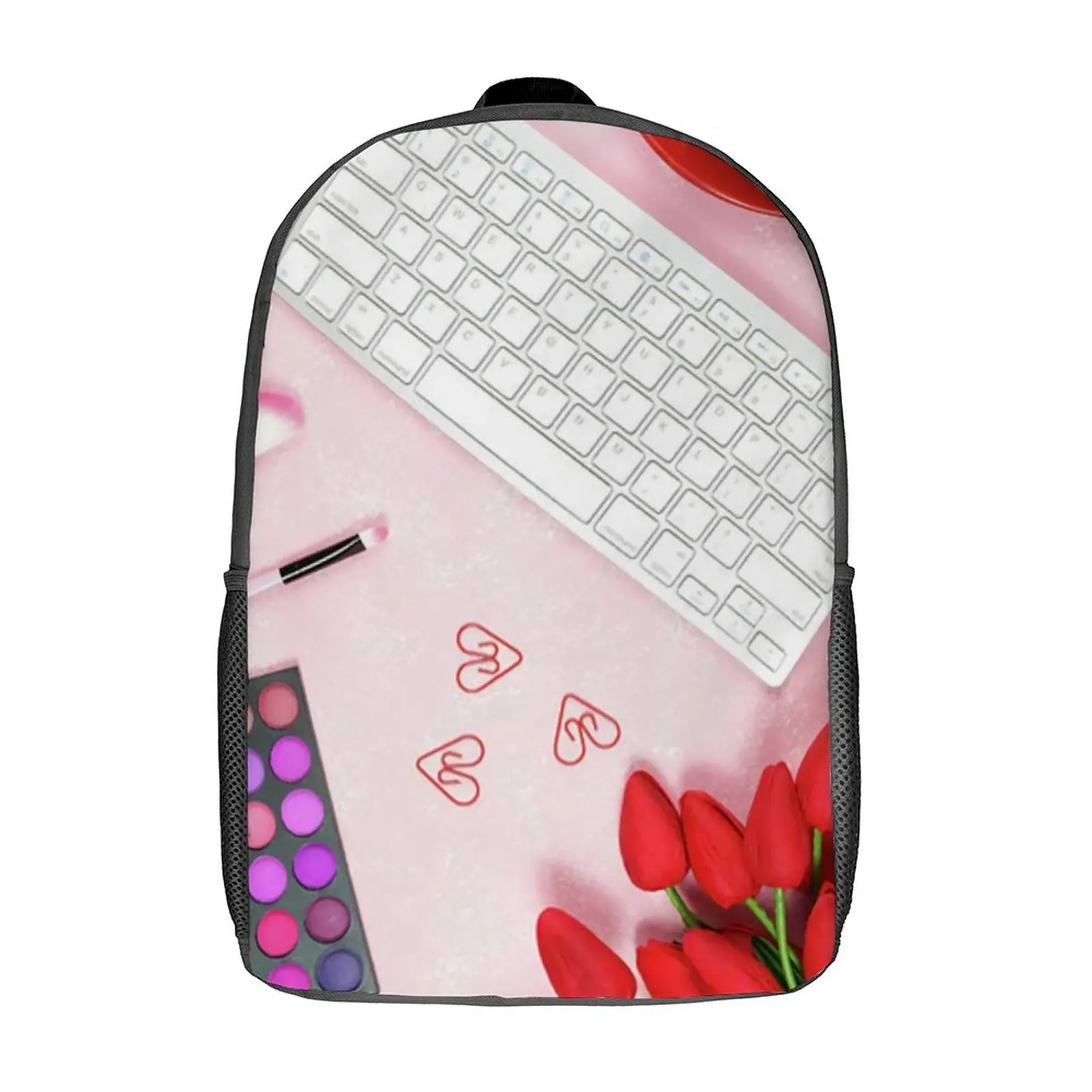 Keyboard Backpacks Stylish Polyester Daily Backpack Woman Breathable Bags