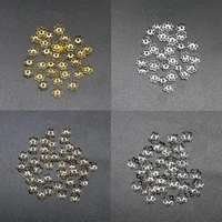 600pcslot 6mm hollow flower metal filigree spacer bead caps cone end filigree pendants charms alloy metal diy making wholesale