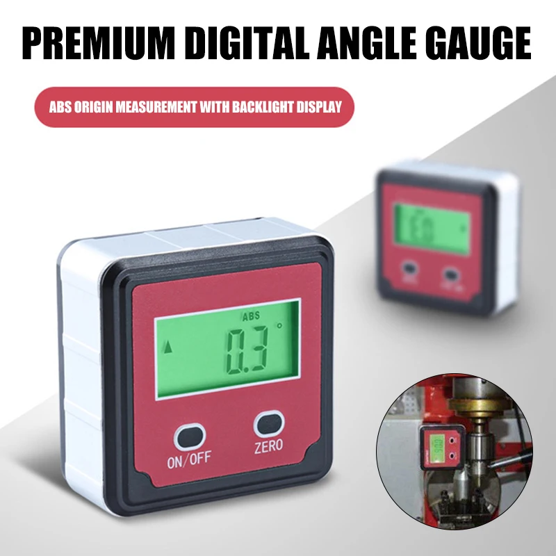 

Digital Level and Angle Finder Angle Gauge and Protractor Inclinometer Magnetic Base and Backlight Easy 2-Button Operation JDH88