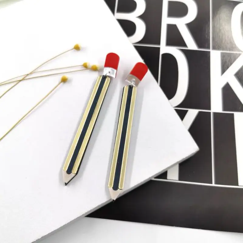 Женские акриловые серьги гвоздики в стиле хип хоп длинные карандаш для ночного