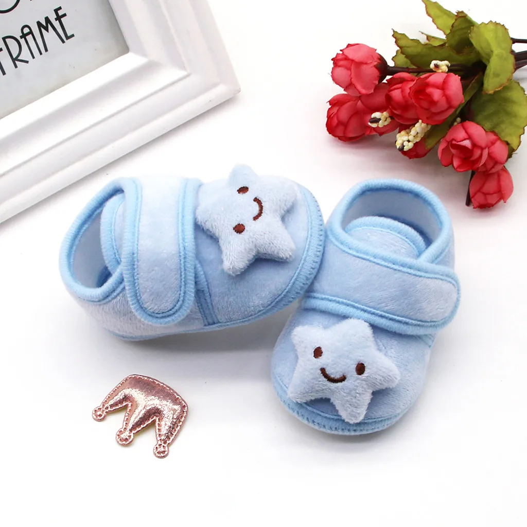 

Baby Shoes Infant Newborn Baby Girl Boy Indoor Shoes Plush Stars Cloud Winter Boots Soft Sole Warm Socks Shoes