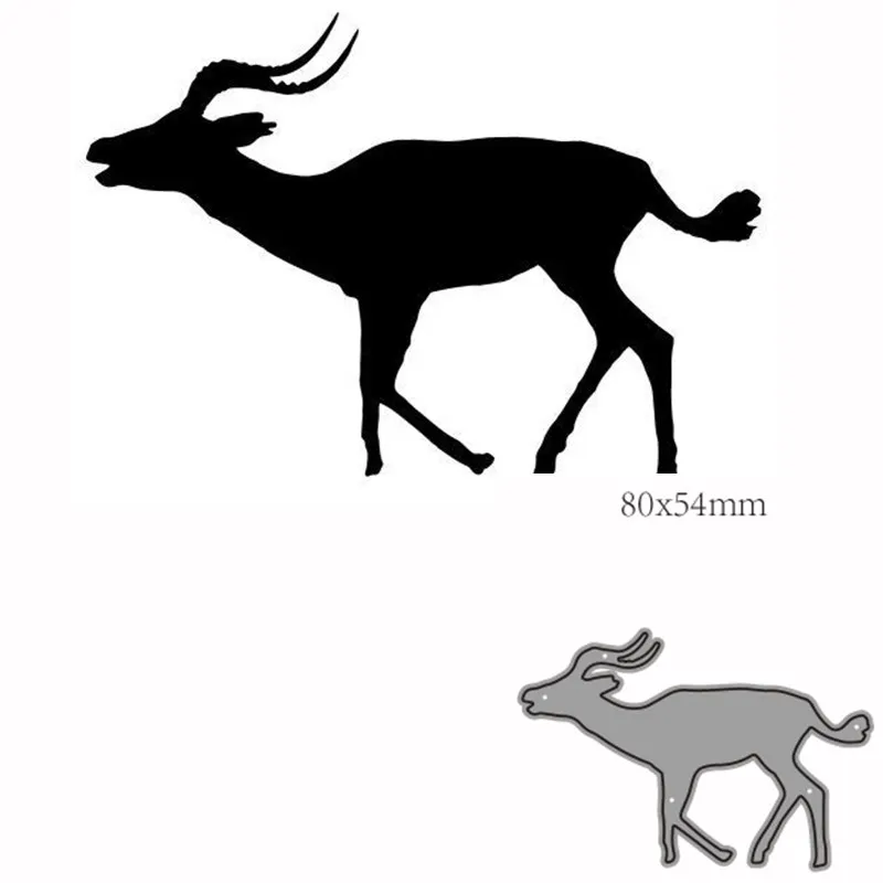 Металлические Вырубные штампы форма для животных Антилопа украшение клетки