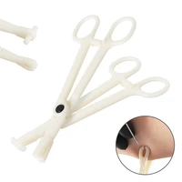 1pcs perforation auxiliary tool disinfection bag disposable round mouth oblique mouth triangle piercing forceps human body pierc