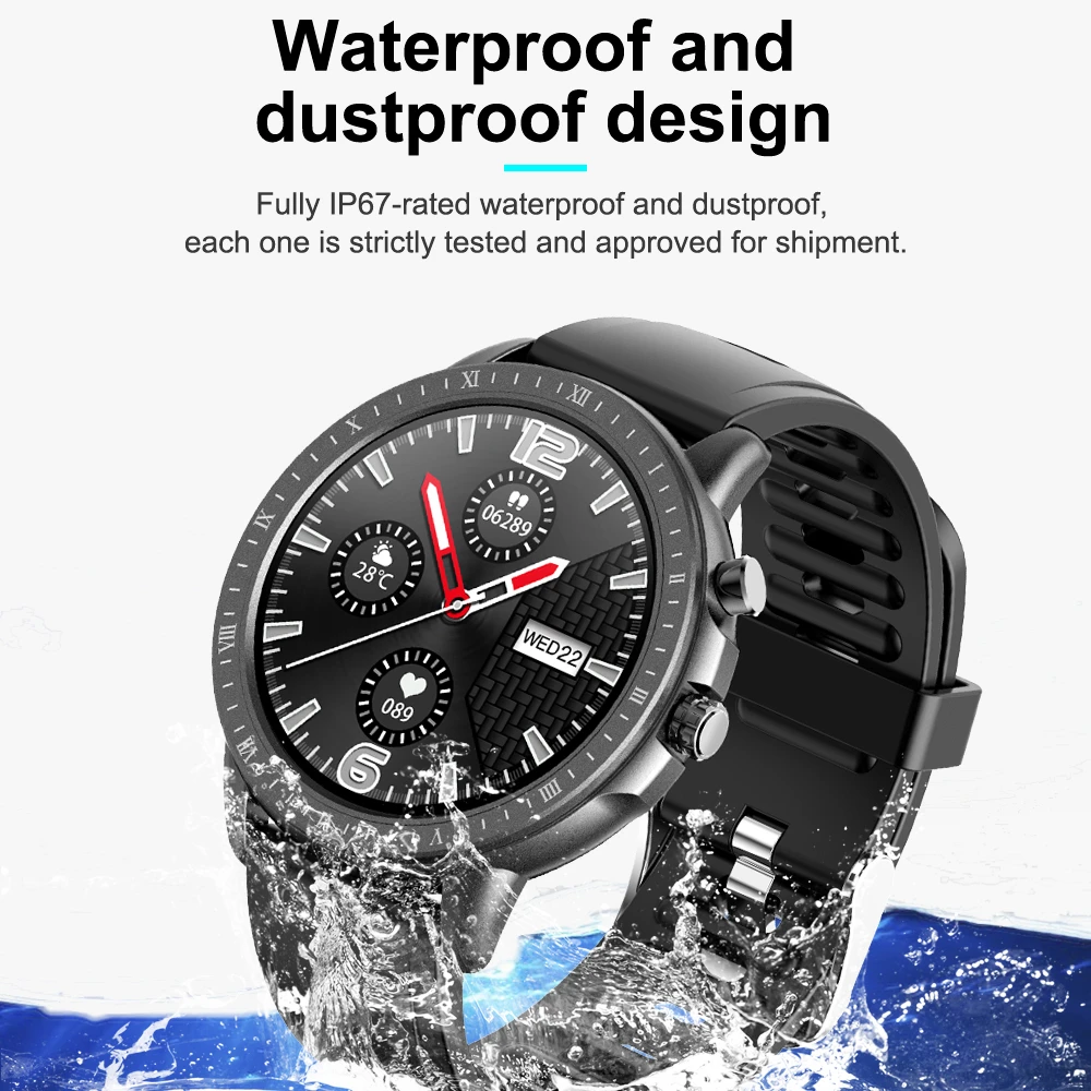 Смарт-часы для женщин и мужчин пульсометр многофункциональный мониторинг IP67