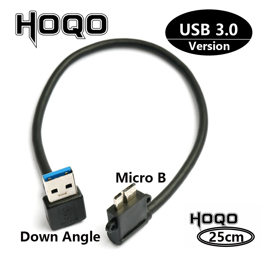 90 Degree UP Down Left Right Angled USB 3.0 Type A to Micro B Male Cable for Samsung S5 Note 3 HDD External Hard Drive Disk | Компьютеры и