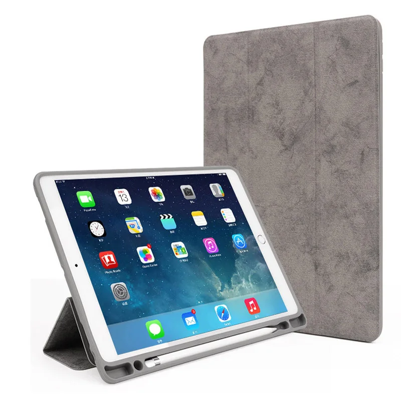 Защитный чехол для планшета для нового ipad 10,2 7-го поколения с держателем для ручек ПУ+ ПВХ чехол умная скобка чехол для ipad 10,2 дюймов