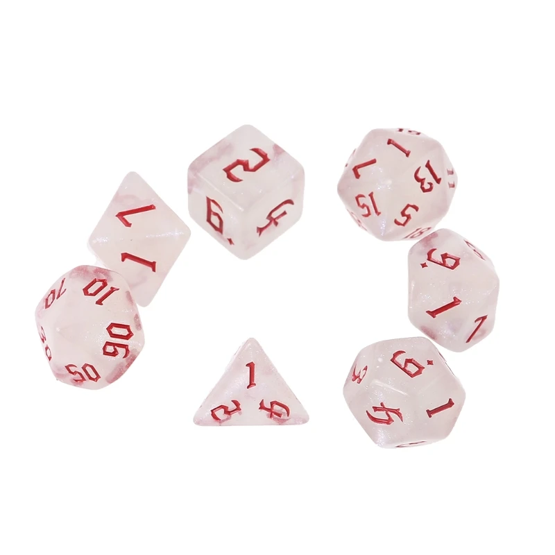 

7 шт. полимерные многогранные кубики для DND ролевой игры MTG циферблаты игральные кости настольные игрушки