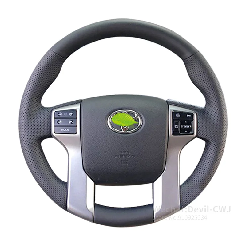 

Alcantara steering wheel cover for Toyota 2010-2016 Prado 2700 leather hand stitched 4000 auto parts auto interior Accessories