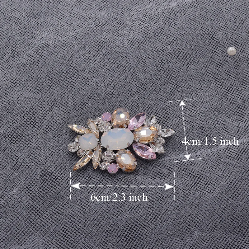 Горячая Распродажа изысканный цветок опал стразы аппликации для женской одежды