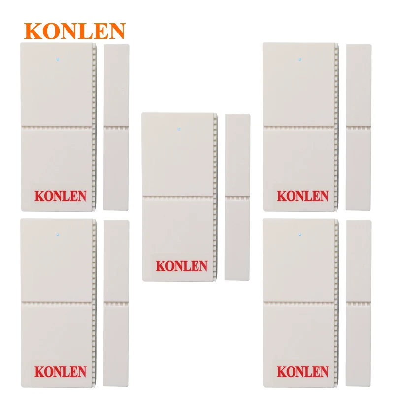 5 Pieces per lot KONLEN Tuya wifi магнитный датчик двери контакт окно открытая сигнализация детектор умный жизни приложение оповещения Домашняя безопасность Google Alexa поддержка - Цвет: 5 Pieces per lot