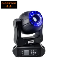 tiptop tp l160b 120w spot led moving head light with 24pcs rgb 3in1 5050 smd led ring conrol effect running 16 dmx channels