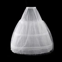 womens 2 layers mesh 3 hoops white wedding gridal gown dress petticoat elastic waistband drawstring a line underskirt