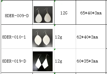 

100Pairs/Lot Blank MDF Board Sublimation Printing Earrings DIY Jewelry Accessory For Heat transfer earring