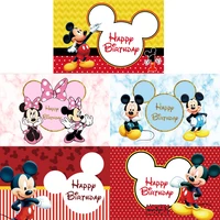 disney minnie mickey mouse customizable birthday decor photo shootings photography backgrounds vinyl cloth baby shower backdrops