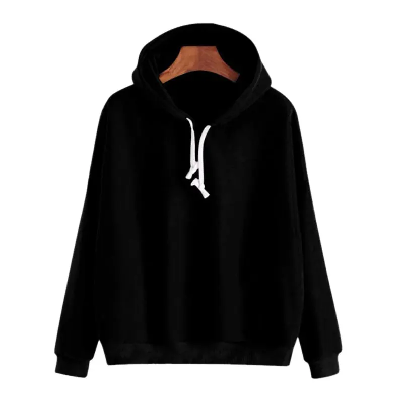 

Autumn Winter hoodies Women Top Loose Hoody Long Sleeve Solid Women clohting Hoodies Ladies Pullovers Hoodies Women Sweatshirts