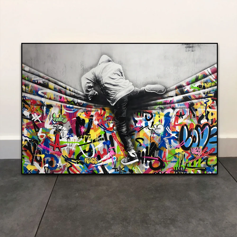 

Banksy Graffiti Art Abstract Canvas Painting Posters and Prints "Life Is Short Chill The Duck Out" Wall Canvas Art Home Decor