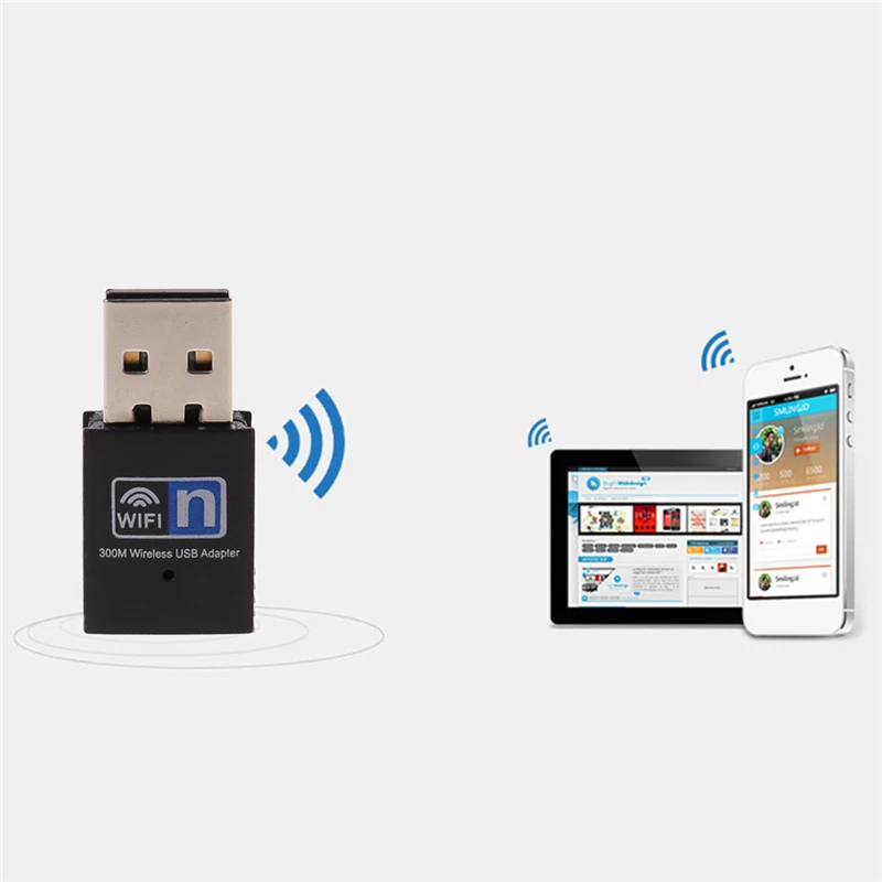 Мини 300 Мбит/с USB RTL8192 Wifi ключ WiFi адаптер беспроводной приемник сетевая карта
