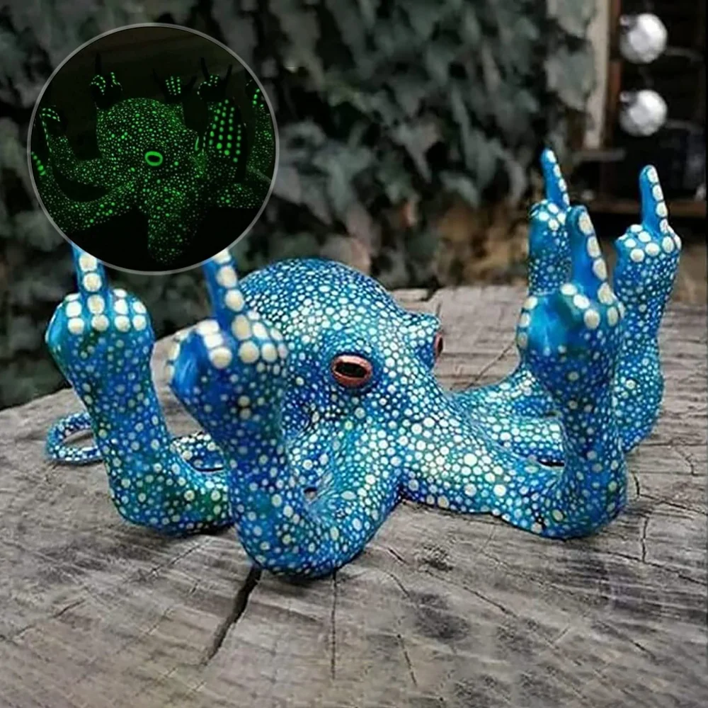 

Octopus Dining Table Gesture Ornaments Resin Octopus Sculpture Decoration Garden Indoor Craft Decoration