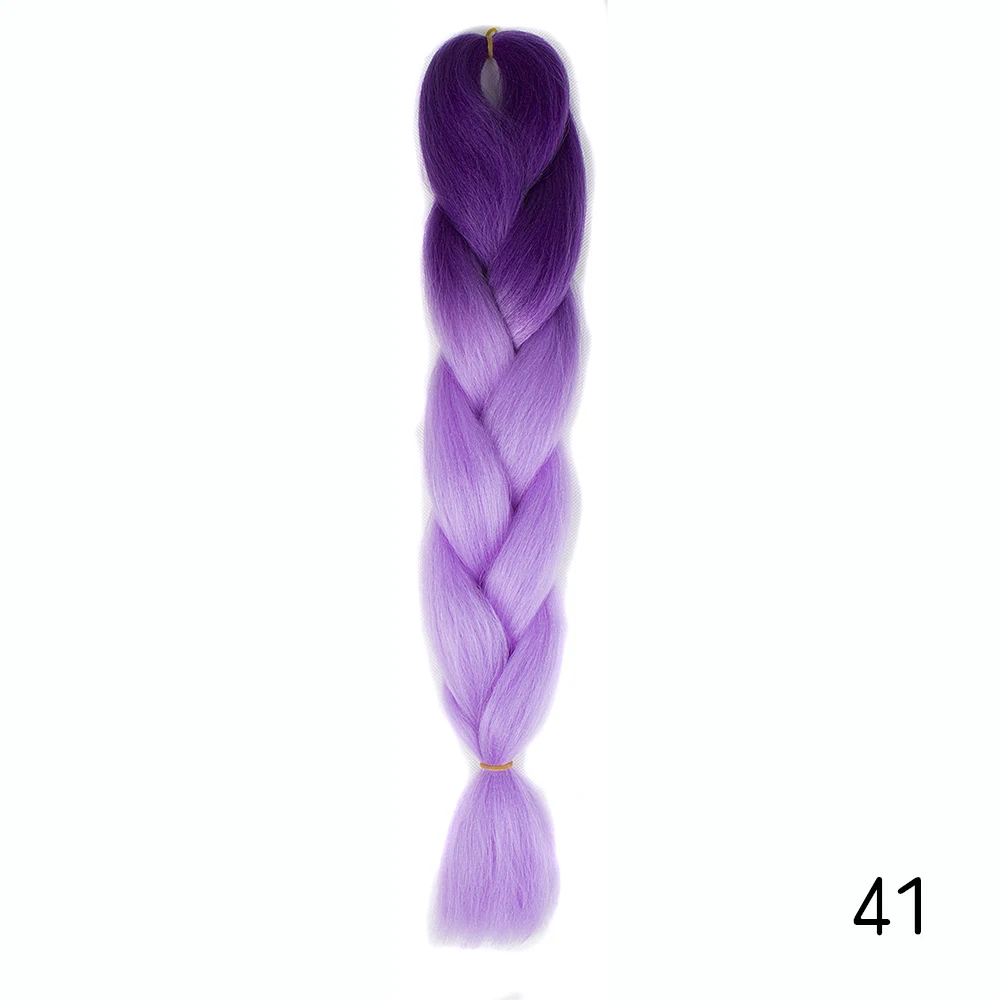 Канекалон косички для волос Омбре косички для волос розовый, фиолетовый, зеленый, серый, желтый, золотой цвета косички для вязания крючком - Цвет: #118