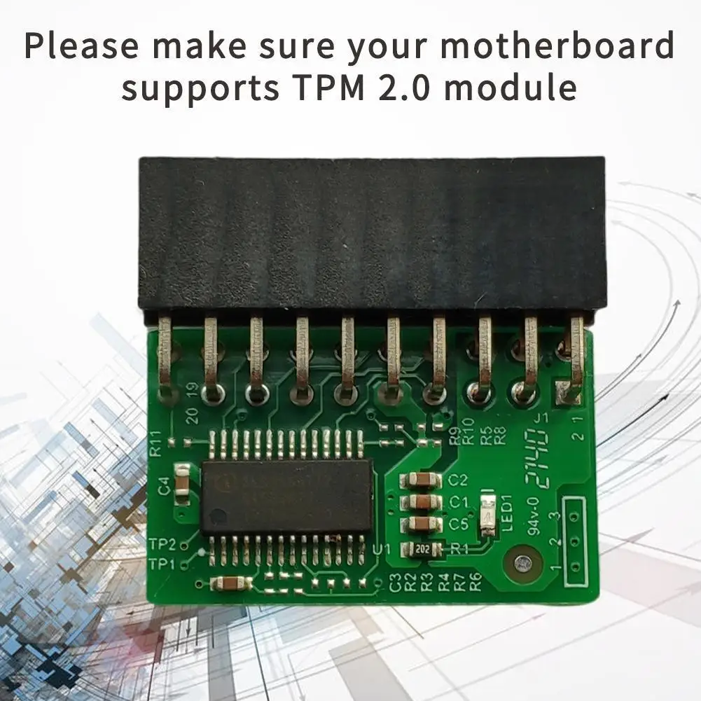 

TPM 2.0 lpc Security Module Upgrade Dedicated Board 20PIN Support MSI Compatible with MSI 970A-G43