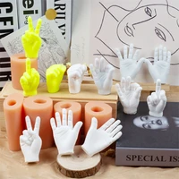 silicone hand candle mold art plaster crafts 3d stereo aromatherapy fondant creative flexible soft diy handmade tool decoration