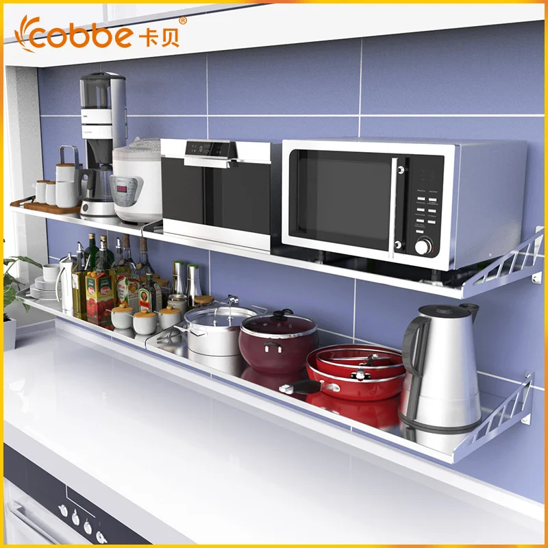 Кухонная полка из нержавеющей стали 304 настенная для кастрюль коллекция приправ