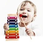 Музыкальная шкатулка для раннего обучения деревянная ручная Перкуссия 8 тонов пианино игрушка для детей Рамка Стиль ксилофон детский подарок