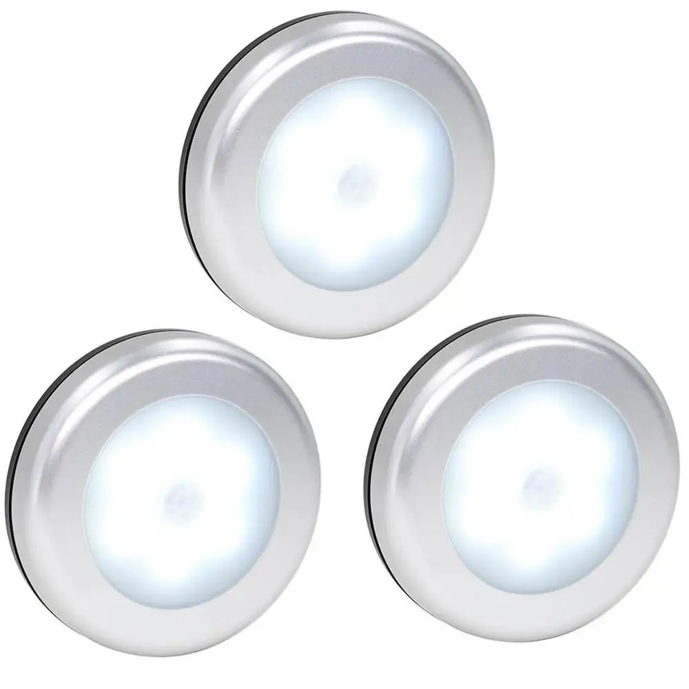 구매 3pc PIR Motion Sensor Wireless Under Cabinet Light Infrared Detector Wall Lamp Auto On/Off Closet Kitchen Bedroom Indoor Lantern