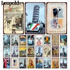 Металлическая табличка с Эйфелевой башней, абстрактный пейзаж, Жестяная Табличка, ретро-постер для автомобиля в Сан-Франциско, Украшение стен для бара, клуба, 20x30 см