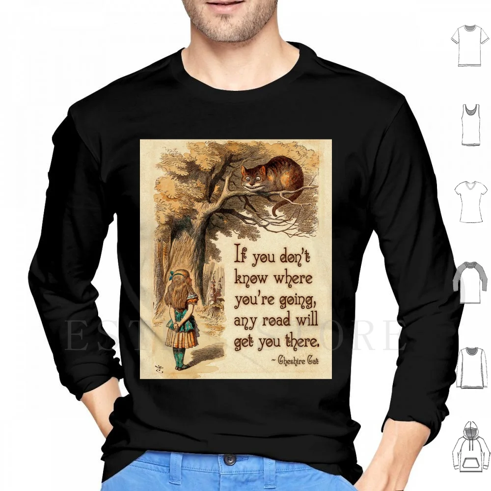 

Alice In Quote-We'Re All Mad Here-Quote-0237 Hoodies Long Sleeve Digital Book Book Quote Mothers Day Books Lewis