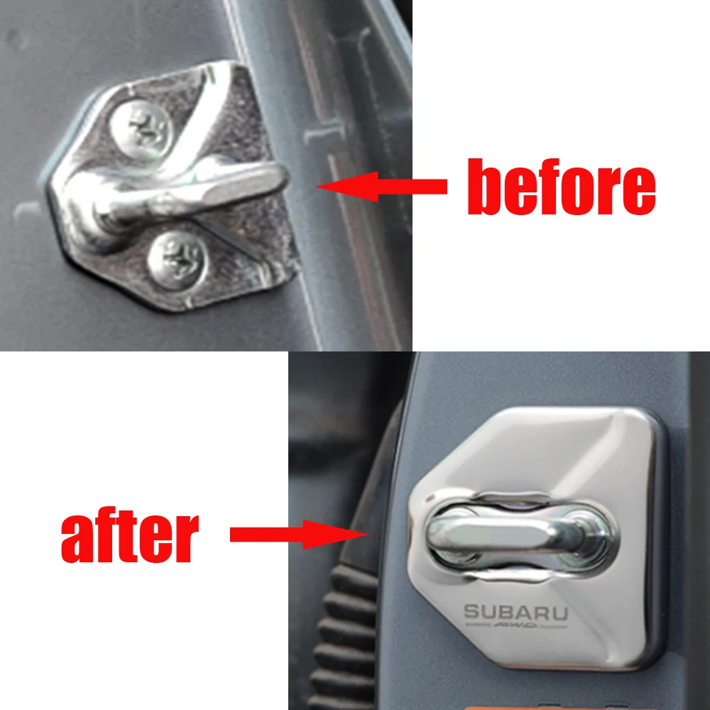 Автомобильная застежка на дверной замок Защитная Наклейка для Subaru Forester Outback Legacy