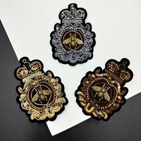 fashion new embroidery crown metal bee patch sticker diy personality beaded badge animal clothing sewing supplies