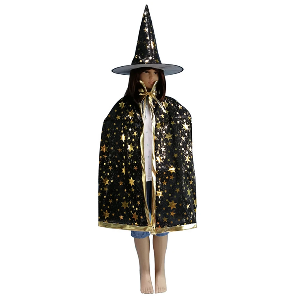 Реквизит для Хэллоуина взрослых детей DIY косплей костюм накидка шляпа набор со