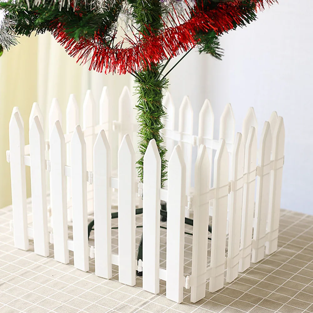 20pcs Home Fence Anti-UV Tree Christmas Pastoral White Decoration Plastic Ornaments