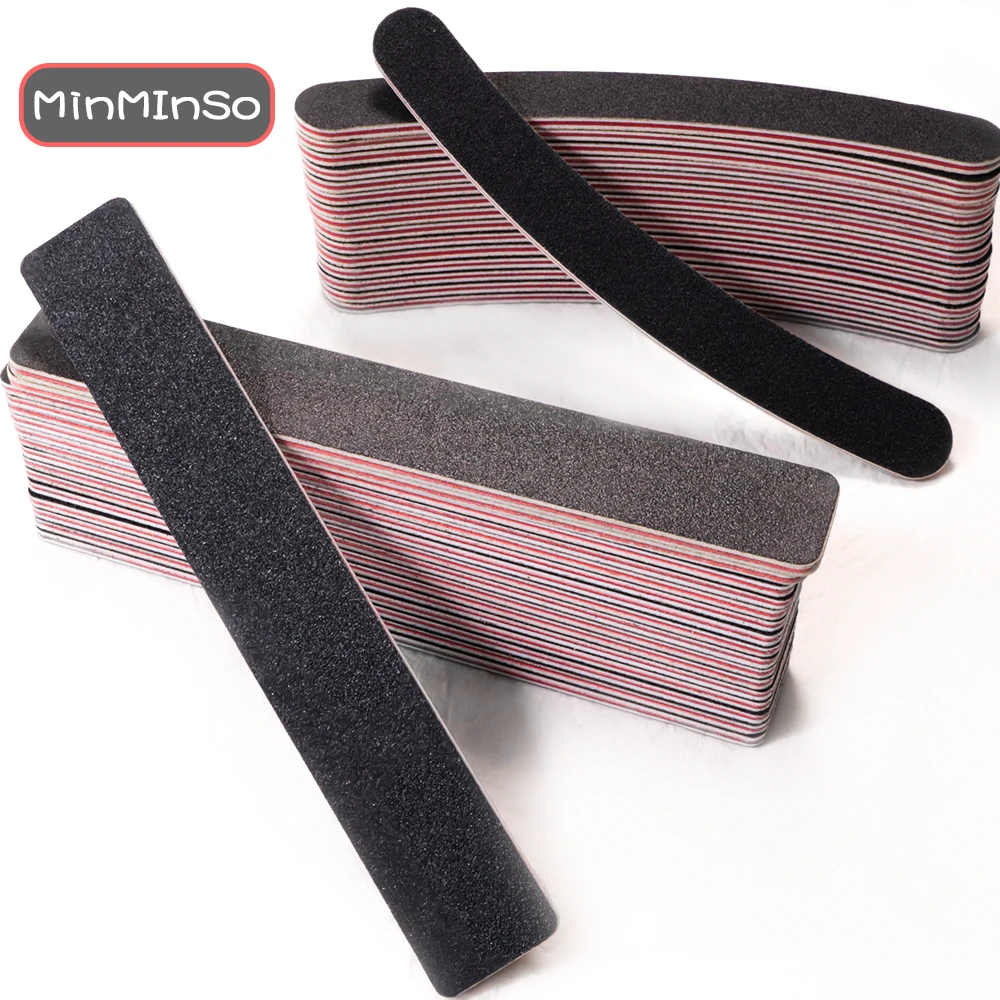 Пилка для ногтей двухсторонняя профессиональная маникюра с черным песком и