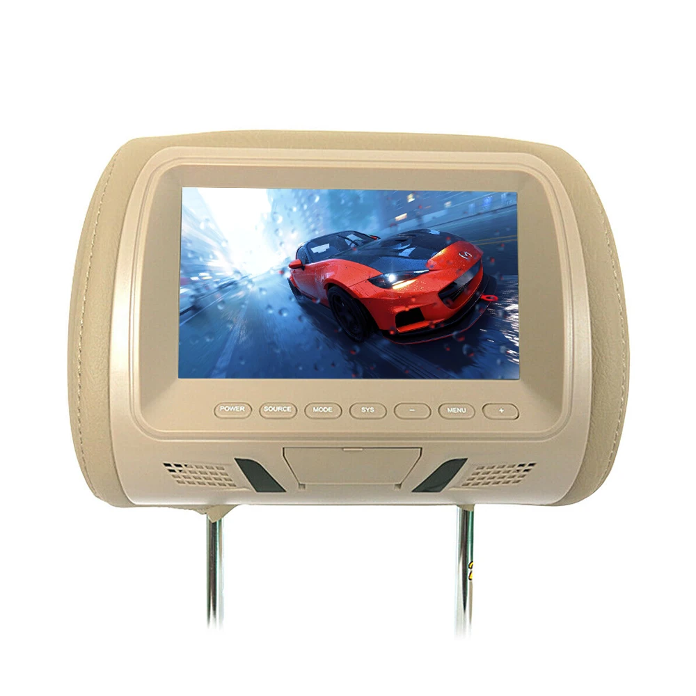 7 Inch Car Monitors MP5 Player TFT LED Screen Headrest Monitor Support AV/USB/SD Input/FM/Speaker/Car Camera DVD Display Video 5 |