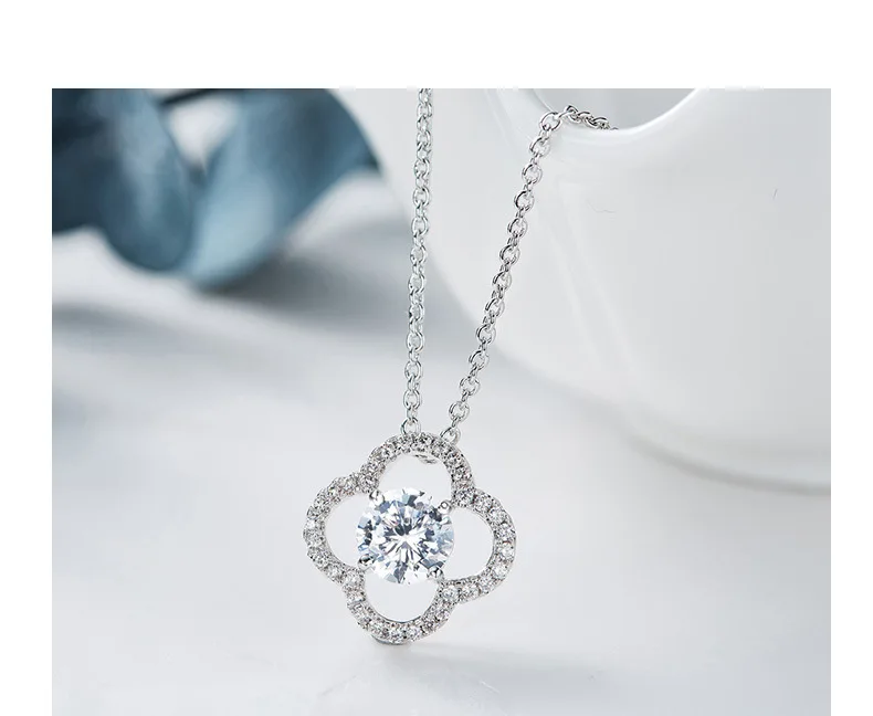 Ожерелье Warme Farben с кристаллами Swarovski, женское ожерелье с четырехлистным клевером, инкрустированное Zicon, ожерелье, колье, ювелирное изделие, подарок для девочек