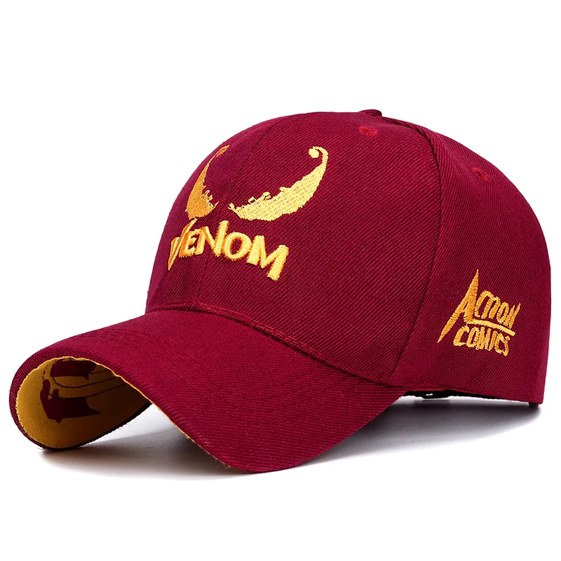 Бейсболка с вышивкой Веном модная шапка для гольфа в стиле хип-хоп хлопковая