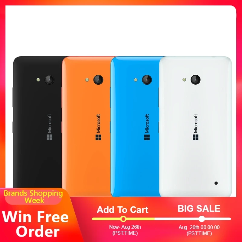 Оригинальный Nokia Lumia 640 одна Sim и две sim-карты Windows телефон четырехъядерный 8 Гб rom 1 ram