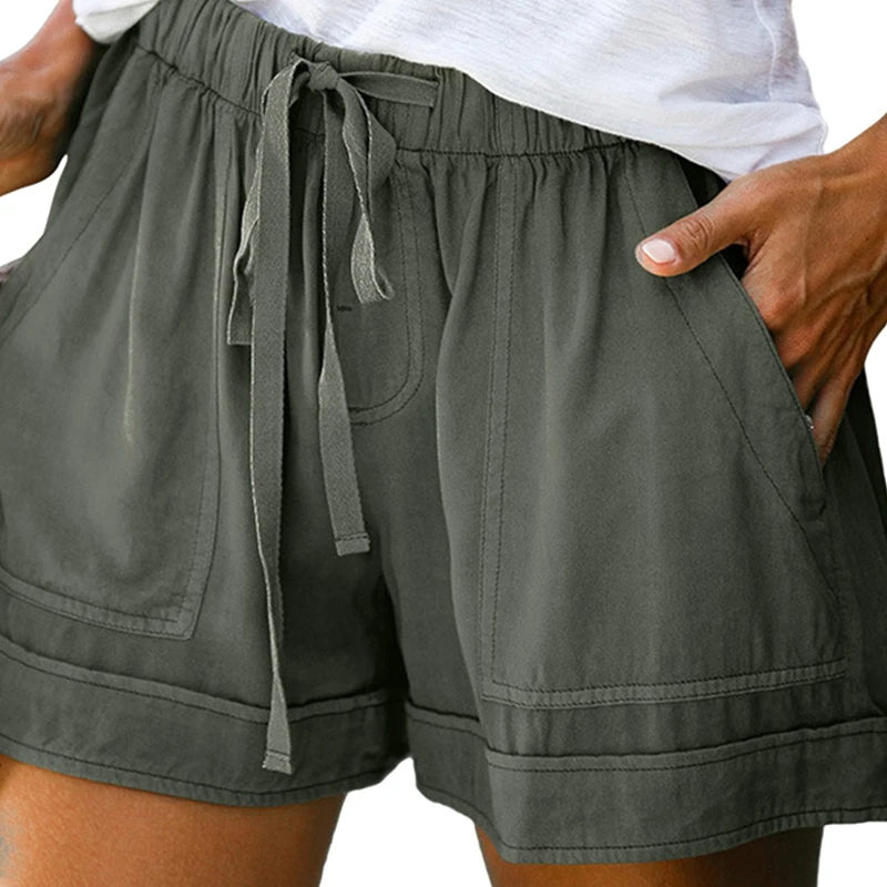 

Summer Women High Waist Shorts Plus Size Sexy Casual Loose Wide Legs Shorts Women Fashion Sport Shorts