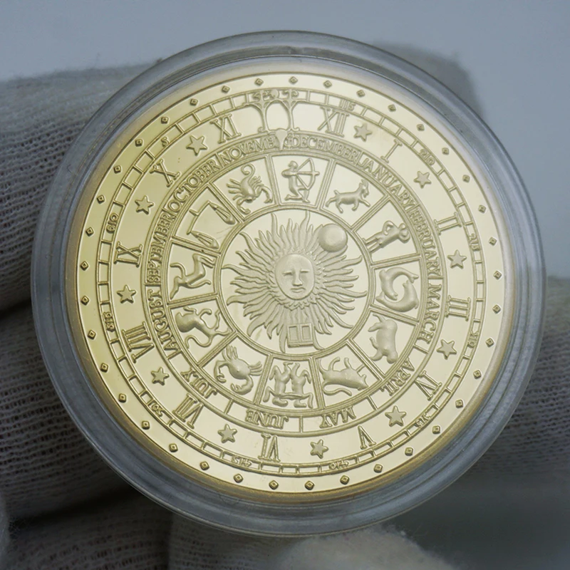Позолоченный счастливый Таро монета художественный металлический ремесло divination