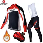 X-Tiger зимний теплый флисовый длинный велосипедный комплект одежды Ropa Roupa De Ciclismo зима MTB велосипедная одежда
