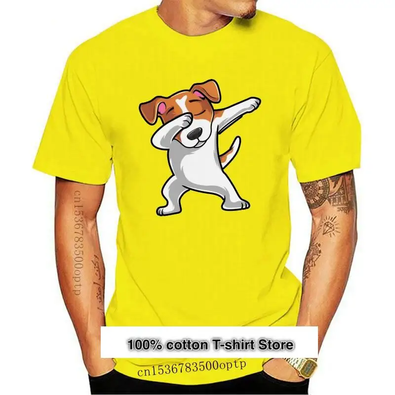 

Camiseta de manga corta para hombre, Camisa de algodón con estampado de perro Dab, baile, movimiento, Harajuku, Gif