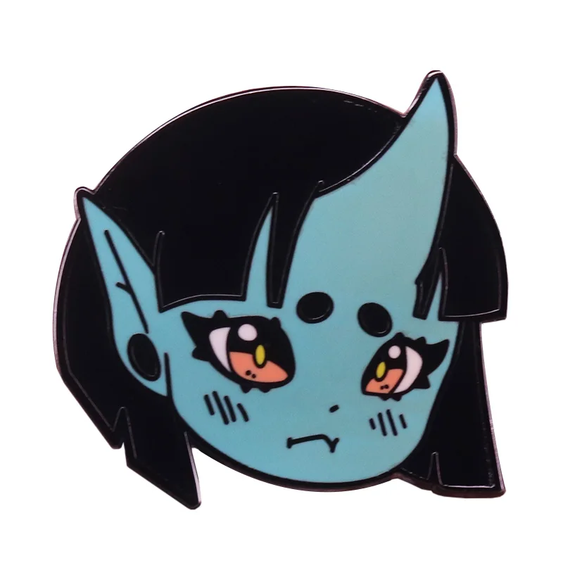 Синяя oni Шпилька для девочек mugi yokai брошь милый мультяшный значок японский ЛОР