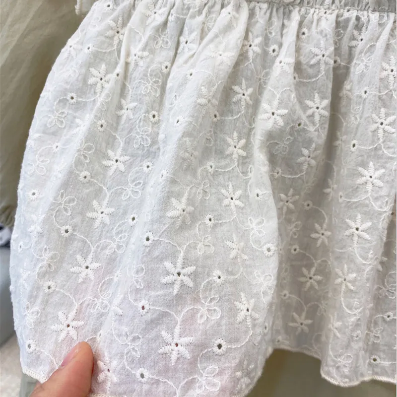 

Spring Vintage Baby Girls Dresses 2021 Toddler Kids Cotton Lace Dress Girls Clothing Children Cute Princess Embroidery Frocks