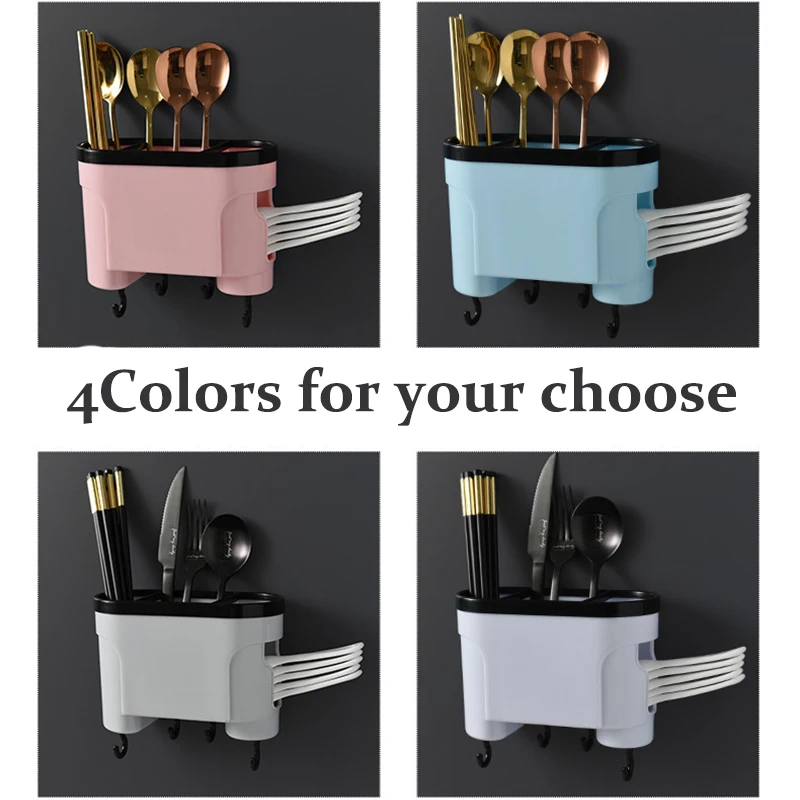 Настенный стеллаж для хранения кухонных вилок держатель ложки органайзер ножей